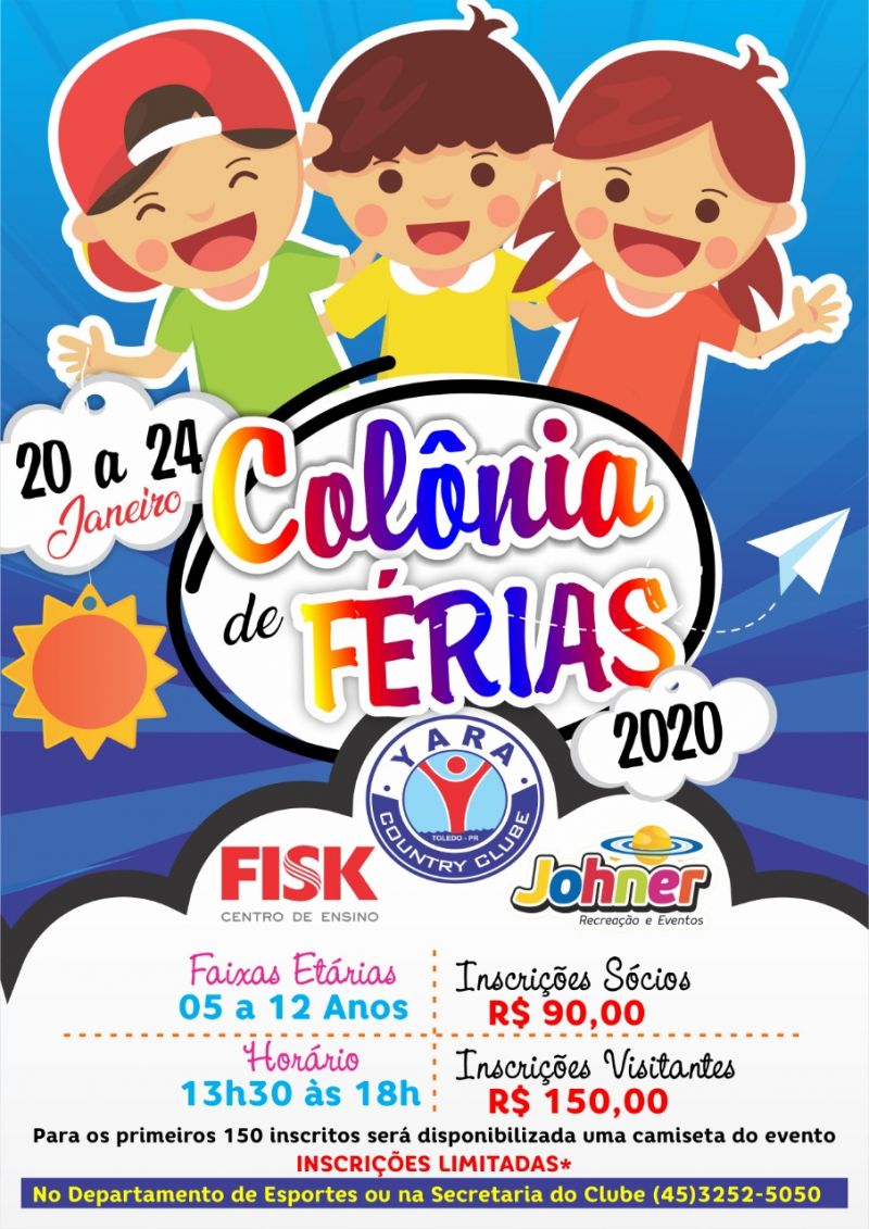 COLÔNIA DE FÉRIAS -  YARA COUNTRY CLUBE